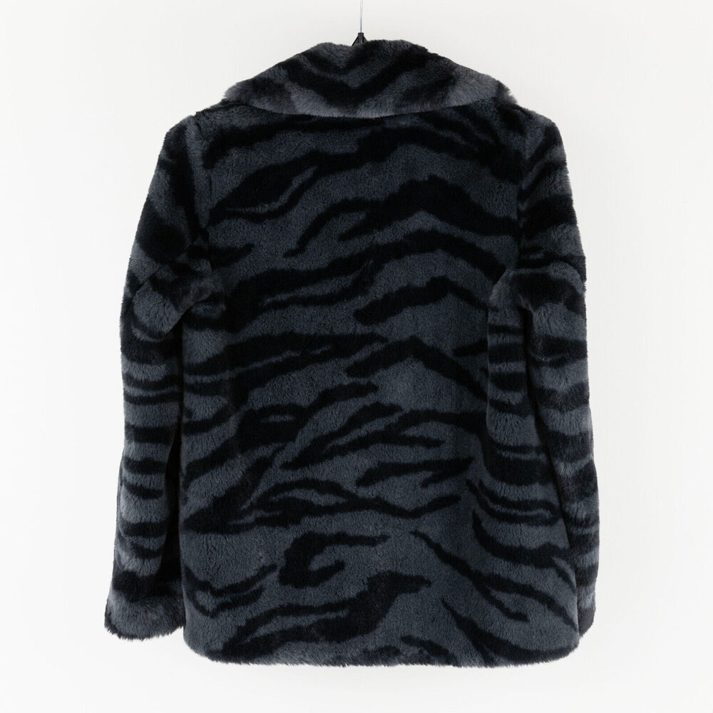Zadig & Voltaire Women Fera Tiger Print Faux Fur Coat Ferra Tiger Noir Size S - Picture 3 of 6